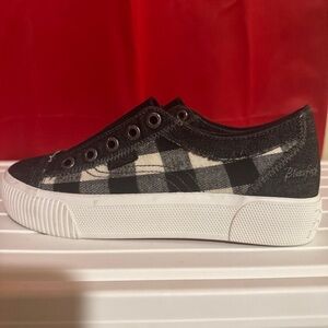 Blowfish Checkered Black and White Slip-On Sneakers - Size 7